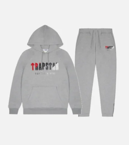 Trapstar Chenille Decoded Tracksuit SzaroCzer wony (3)